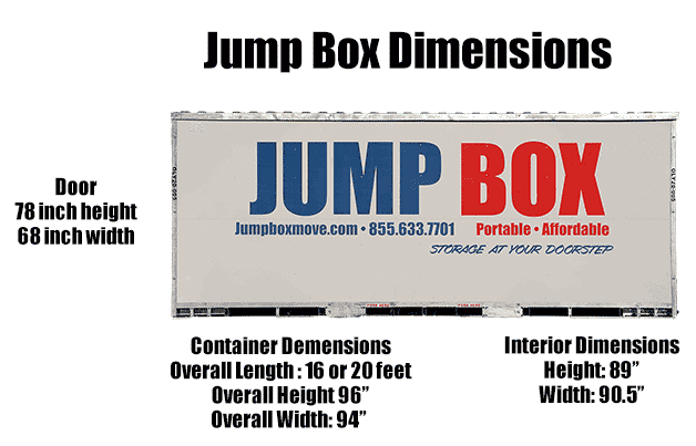 Portable Storage Container dimensions